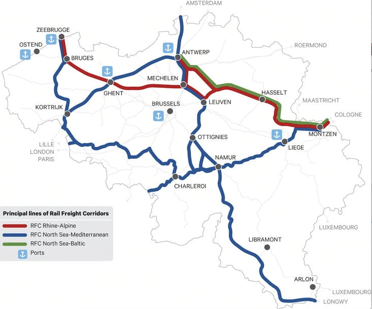 LA MODERNISATION DU NŒUD FERROVIAIRE DE LOUVAIN OUVRE LA VOIE À DE NOUVEAUX INVESTISSEMENTS POUR LE TRANSPORT DES MARCHANDISES PAR RAIL